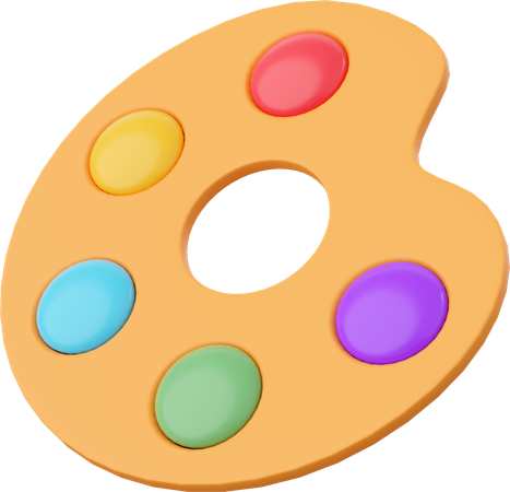 Color palette  3D Icon