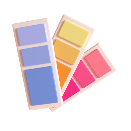 Color palette  3D Illustration