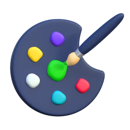 Color Palette Board Tool Icon Graphic Design 3 D Illustration 3D Icon