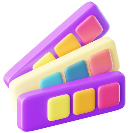 색상 팔레트  3D Icon