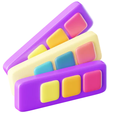 색상 팔레트  3D Icon