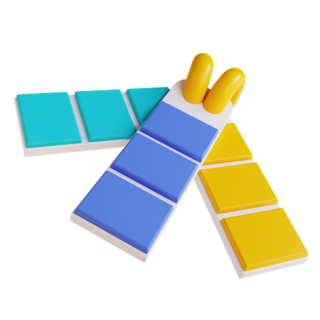 Color Palette Bar 3D Icon