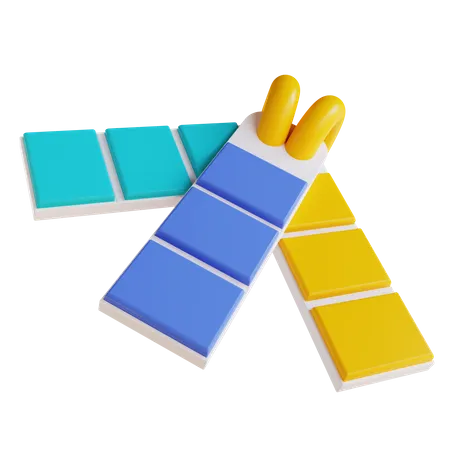 Color Palette Bar 3D Icon