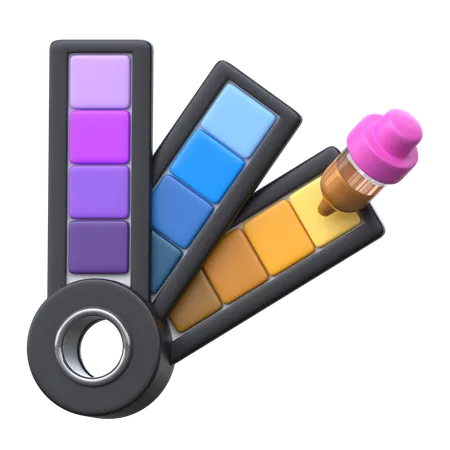 Color Palette Picker 3 D Design Thinking Icon 3D Icon