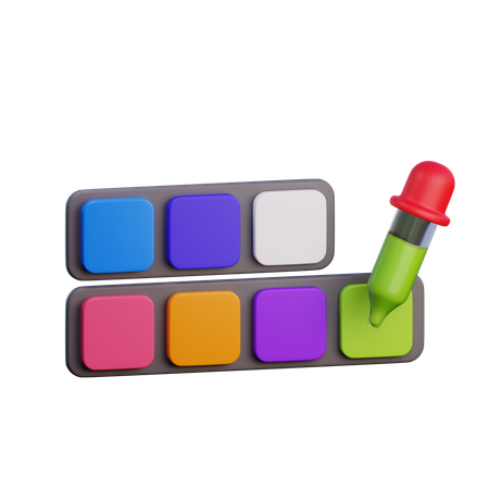 Color Pallete  3D Icon