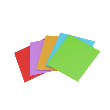 Color Paper 3 D Icon 3D Icon