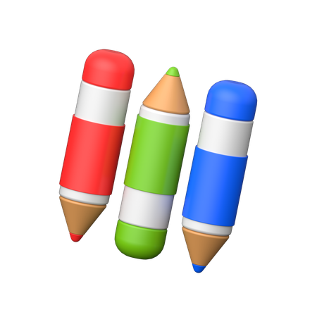 色鉛筆  3D Icon