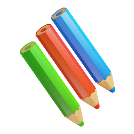 색연필들  3D Icon