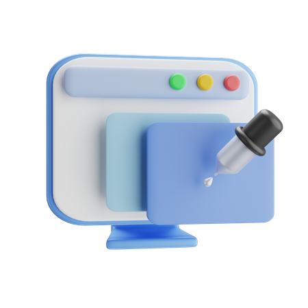 Color Picker Tool 3D Illustration