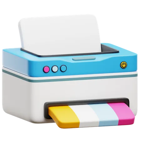 Color Printer  3D Icon