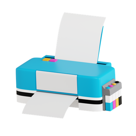 Color Printer  3D Icon