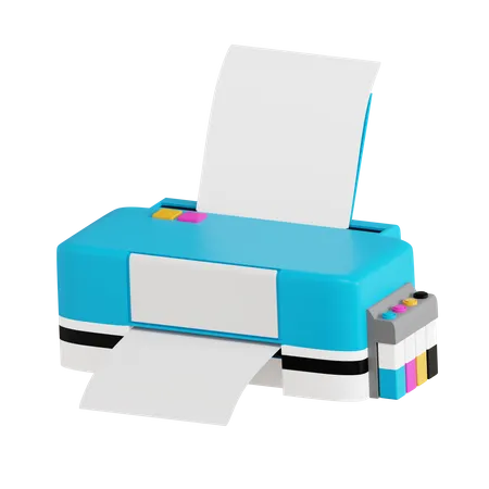 Color Printer  3D Icon