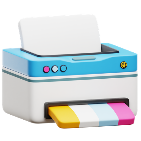 Color Printer  3D Icon