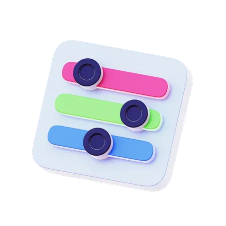 Color Slider  3D Icon