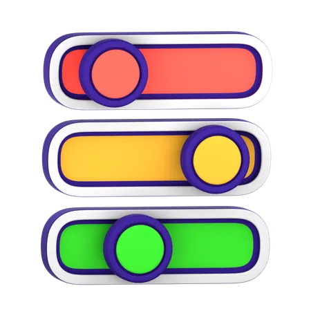 Color Slider  3D Icon