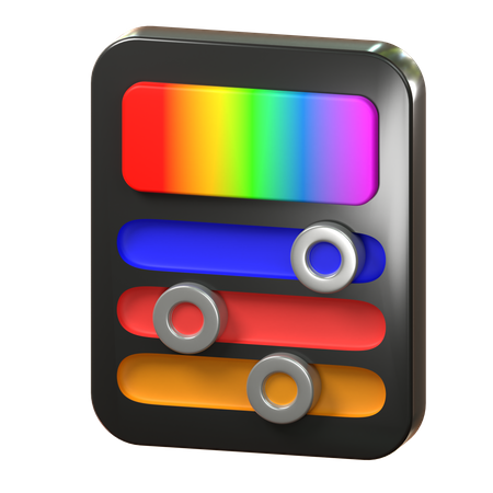 Color Slider  3D Icon