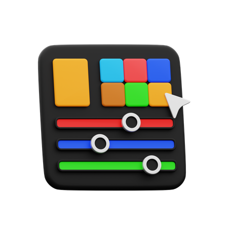 Color Slides  3D Icon