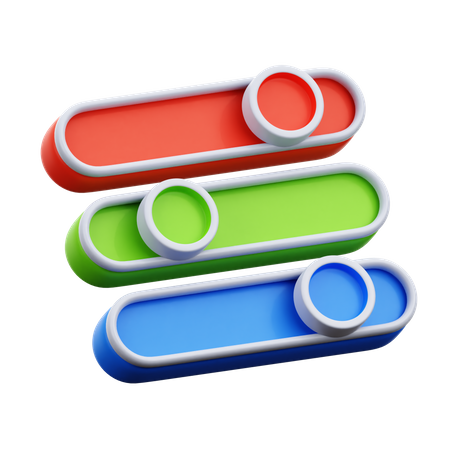 Color Slides 3D Icon