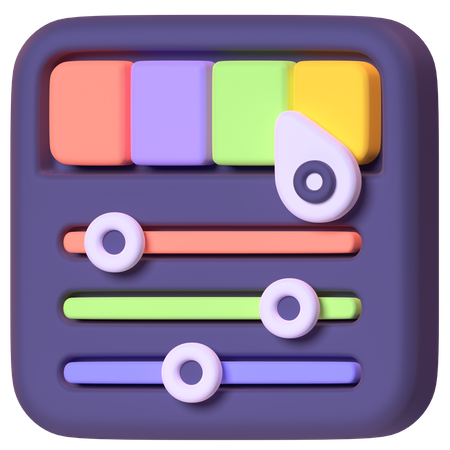 Color Slides 3D Icon