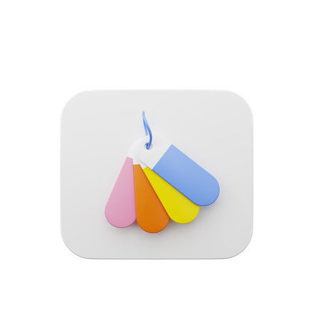 Color tag  3D Illustration