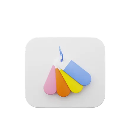 Color tag  3D Illustration