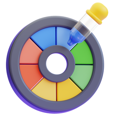 Color wheel  3D Icon