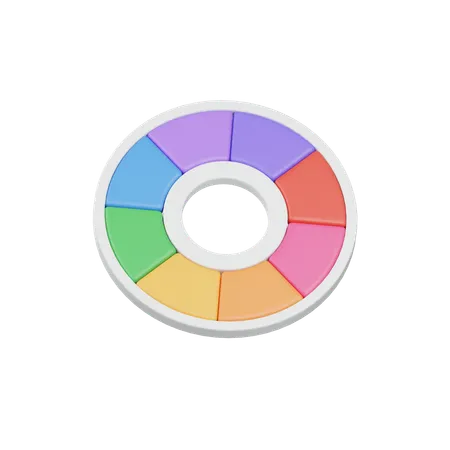 Color Wheel  3D Icon