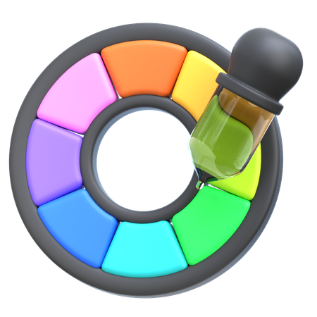 Color Wheel  3D Icon