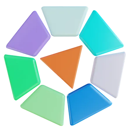 3 D Illustration Color Wheel 3D Icon