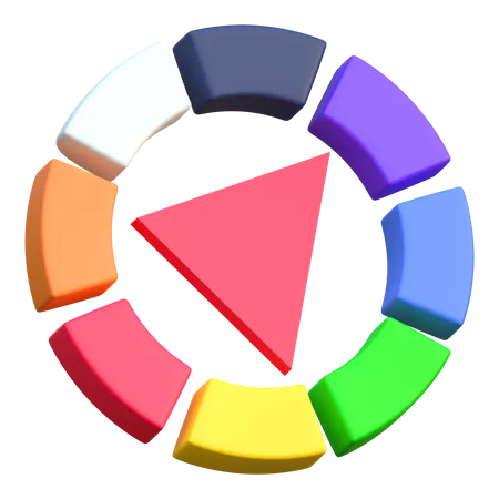 Color Wheel Icon Graphic Design Tool 3 D Illustration 3D Icon