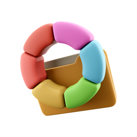 Color Wheel With Folder  3D Icon