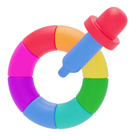 Color Wheel+Eyedropper  3D Icon
