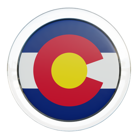 Colorado Flag Glass  3D Flag