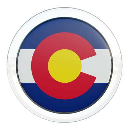 Colorado Flag Glass  3D Icon