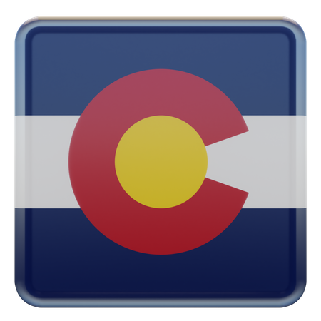 Colorado Square Flag  3D Icon