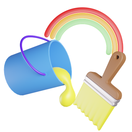 Colorear arcoiris  3D Icon