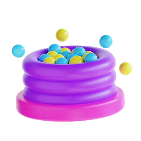 3 D Rendering Colored Ball Icon Illustration 3D Icon