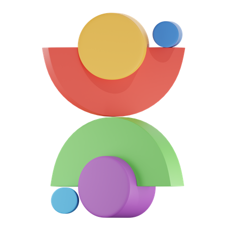 Colorful Abstract Shape  3D Icon