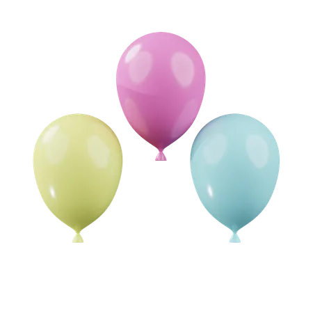 Colorful Balloons  3D Icon