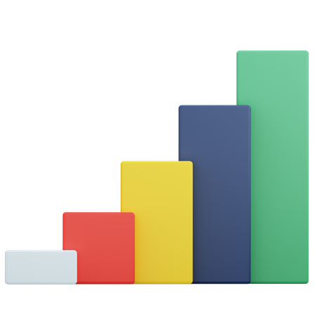 Colorful Bar Chart  3D Icon