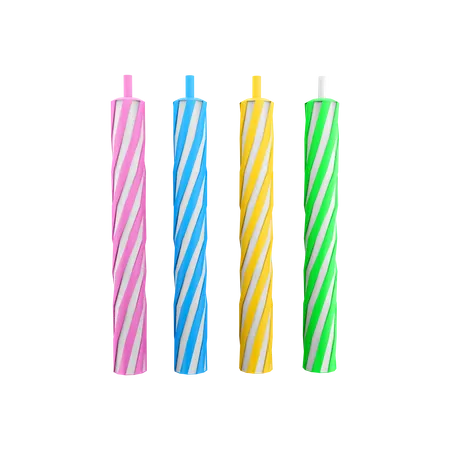 Colorful Candles  3D Icon