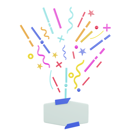 Colorful Confetti  3D Icon
