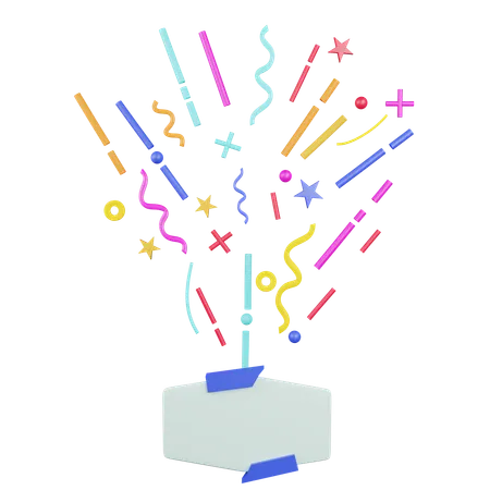 Colorful Confetti  3D Icon
