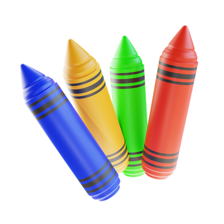 Colorful Crayon  3D Icon