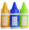 Colorful Crayon Drawing Tools