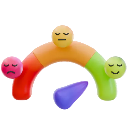 Colorful Emotion Feedback Arch  3D Icon