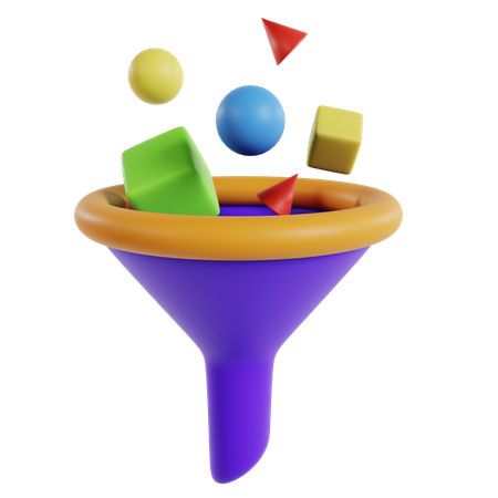Colorful Filter Visualization Interface  3D Icon