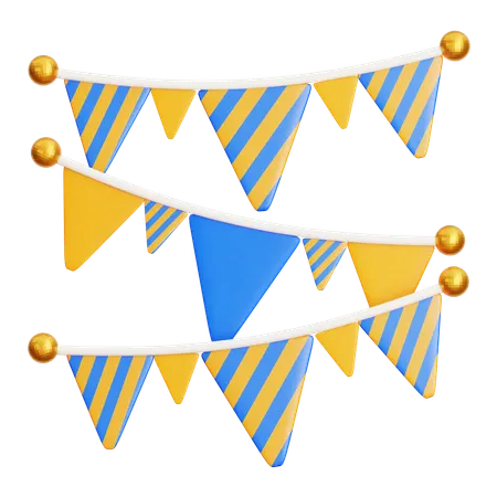 Colorful Flags  3D Icon