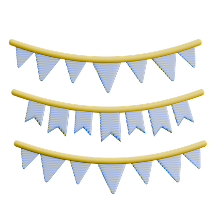 Colorful Flags  3D Illustration