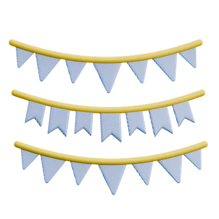 Colorful Flags  3D Illustration